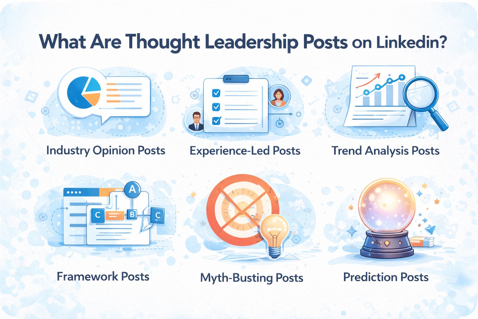 LinkedIn thought leadership post types