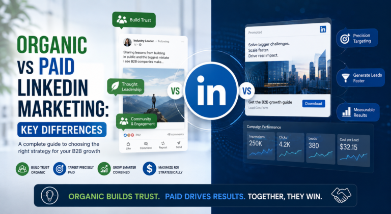 organic vs paid linkedin marketing